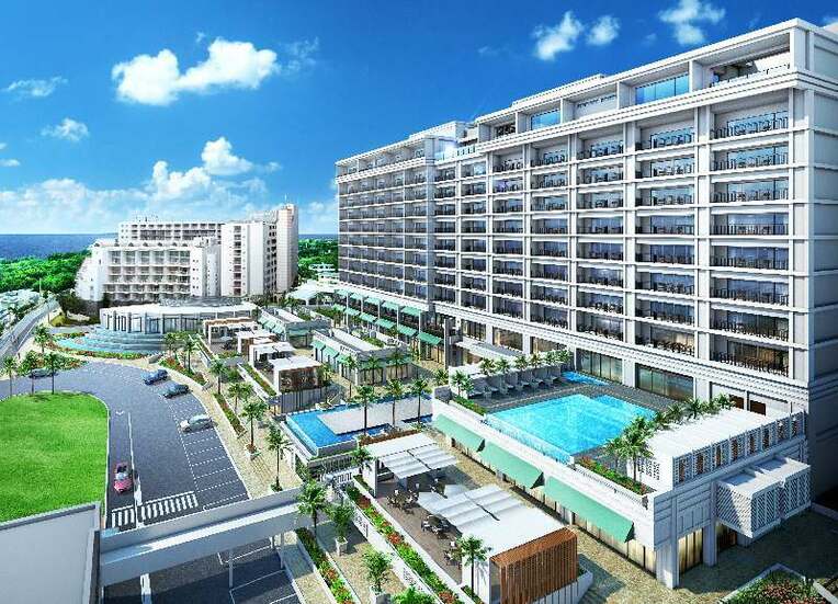 前田産業ホテルズが開業する「マハイナ　オキナワン　ビレッジ」（同社提供）